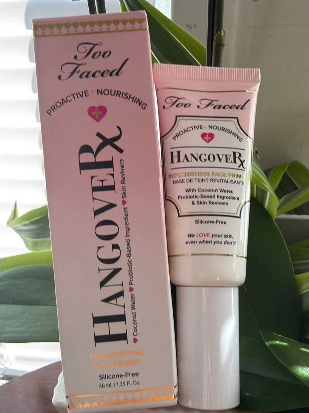 Too Faced Hangover Rx Replenishing Face Primer - Pink and Gold Accents
